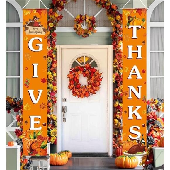 Thanksgiving Welcome Banner: Autumn Fall Decor for Porch & Indoor/Outdoor Wall - Picture 8 of 8